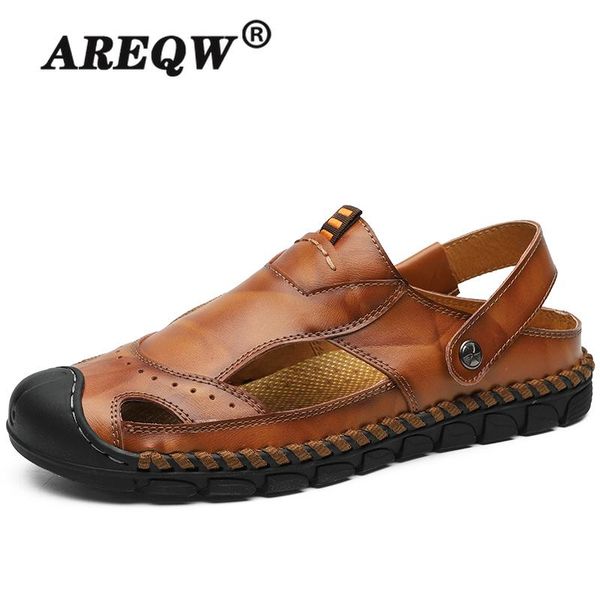 sandals summer genuine leather outdoor men shoes male casual classic water walking beach big size, Black
sandals summer genuine leather outdoor men shoes male casual classic water walking beach big size, Black