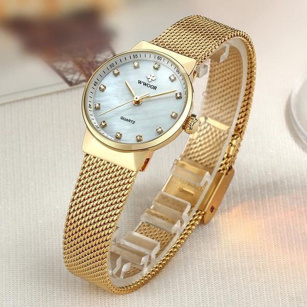 wristwatches luxury gold watches for women exquisite bracelet watch brand stainless steel casual quartz female analog clock, Slivery;brown
wristwatches luxury gold watches for women exquisite bracelet watch brand stainless steel casual quartz female analog clock, Slivery;brown
