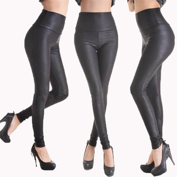 fashion serpentine leggins stretch womens legging high waist solid quality pu faux leather pencil pants plus size, Black
fashion serpentine leggins stretch womens legging high waist solid quality pu faux leather pencil pants plus size, Black