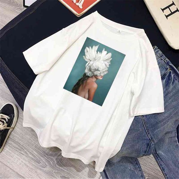 white cotton t shirt women harajuku aesthetics tshirt flowers print short sleeve tee femme fashion tumblr t-shirt 210422
white cotton t shirt women harajuku aesthetics tshirt flowers print short sleeve tee femme fashion tumblr t-shirt 210422