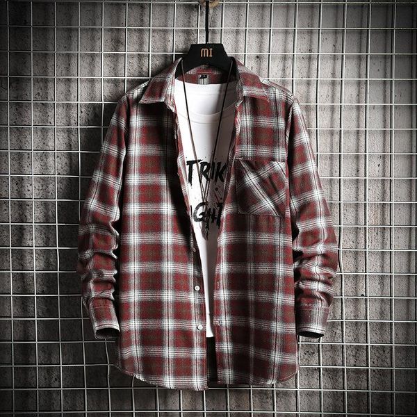 harajuku fashion mens plaid shirts long sleeve cotton 2021 japan style loose streetwear plus size -5xl men's casual, White;black
harajuku fashion mens plaid shirts long sleeve cotton 2021 japan style loose streetwear plus size -5xl men's casual, White;black