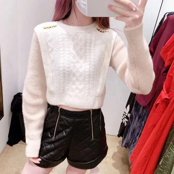 women contrast color two-in-one knit o neckline pullover sweater jumper women's sweaters, White;black
women contrast color two-in-one knit o neckline pullover sweater jumper women's sweaters, White;black