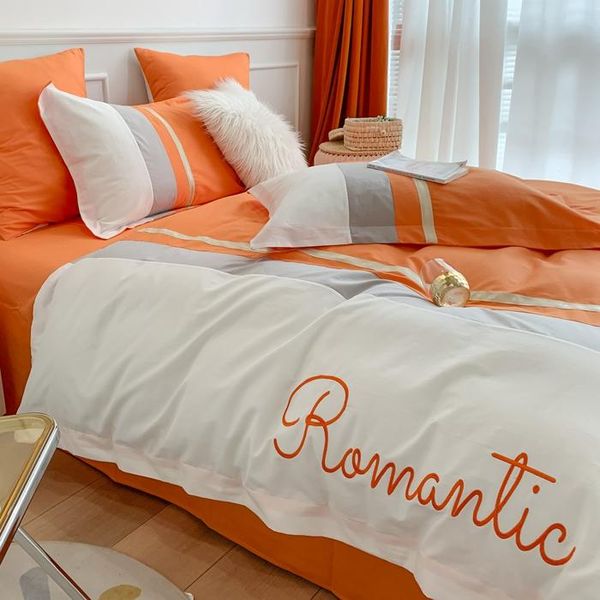 light luxury pure cotton four-piece set 100 sheet bed stitching quilt cover modern simple american bedding sets
light luxury pure cotton four-piece set 100 sheet bed stitching quilt cover modern simple american bedding sets