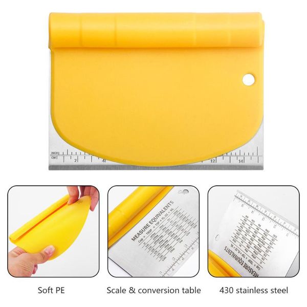 2-in-1 multi-purpose stainless steel scraper & chopper scraping panel dough pizza cutter kitchen tools baking pastry
2-in-1 multi-purpose stainless steel scraper & chopper scraping panel dough pizza cutter kitchen tools baking pastry