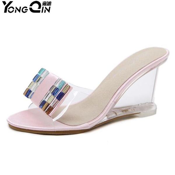 crystal women sandals summer leisure shoes platform wedges fish mouth gladiator thick bottom slippers, Black
crystal women sandals summer leisure shoes platform wedges fish mouth gladiator thick bottom slippers, Black