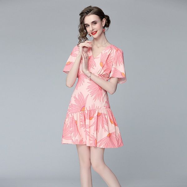 llzacoosh women vintage summer female flare sleeve v neck pink flower printed patchwork slim mermaid mini dresses vestidos 210514, Black;gray
llzacoosh women vintage summer female flare sleeve v neck pink flower printed patchwork slim mermaid mini dresses vestidos 210514, Black;gray