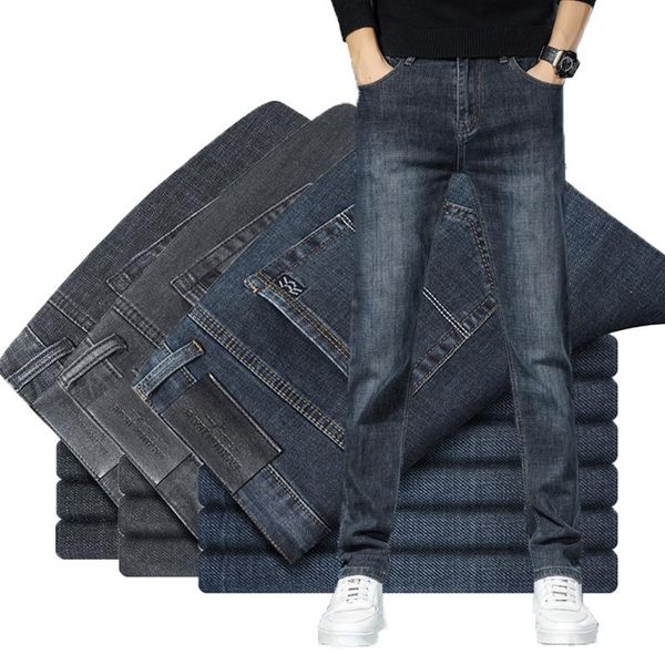 men's jeans straight loose casual pants fashion trend all-match trendy brand spring and autumn models trousers, Blue
men's jeans straight loose casual pants fashion trend all-match trendy brand spring and autumn models trousers, Blue