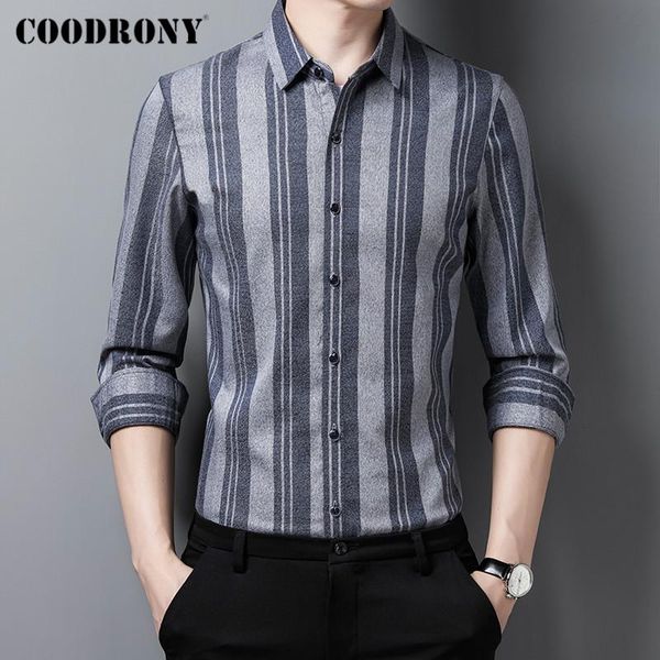 men's casual shirts business slim long sleeve shirt men fashion striped social dress coodrony brand spring autumn arrival clothing c618, White;black
men's casual shirts business slim long sleeve shirt men fashion striped social dress coodrony brand spring autumn arrival clothing c618, White;black