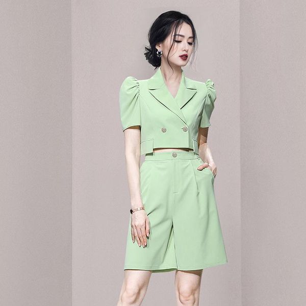 women's tracksuits two piece set blazer suit pants summer women 2022 korean notched collar bubble sleeve wide leg shorts sets, Gray
women's tracksuits two piece set blazer suit pants summer women 2022 korean notched collar bubble sleeve wide leg shorts sets, Gray