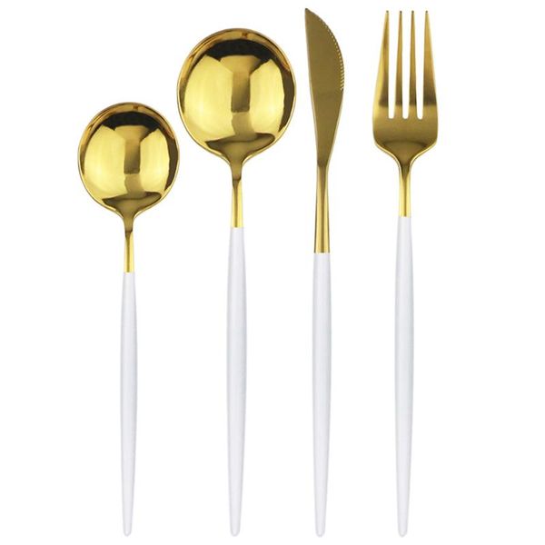 dinnerware sets 4pcs white gold set dessert spoon flatware 304 stainless steel tableware mirror kitchen cutlery silverware
dinnerware sets 4pcs white gold set dessert spoon flatware 304 stainless steel tableware mirror kitchen cutlery silverware