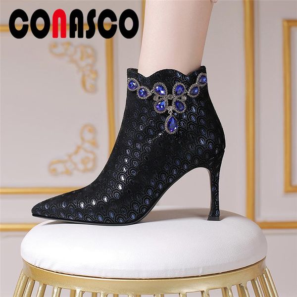 boots conasco kid suede women ankle elegant rhinestone appliques thin heels shoes woman autumn winter party, Black
boots conasco kid suede women ankle elegant rhinestone appliques thin heels shoes woman autumn winter party, Black