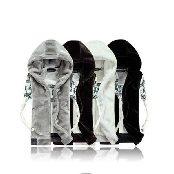 2021 autumn winter new men's plush hooded vest jacket thickened fleece waistcoat sleeveless clothes, Black
2021 autumn winter new men's plush hooded vest jacket thickened fleece waistcoat sleeveless clothes, Black
