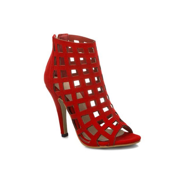 ultra high heel back zipper hollow peep toe fish mouth cool plus size 44 45 46 47 48 49 50 ankle boots for women, Black
ultra high heel back zipper hollow peep toe fish mouth cool plus size 44 45 46 47 48 49 50 ankle boots for women, Black