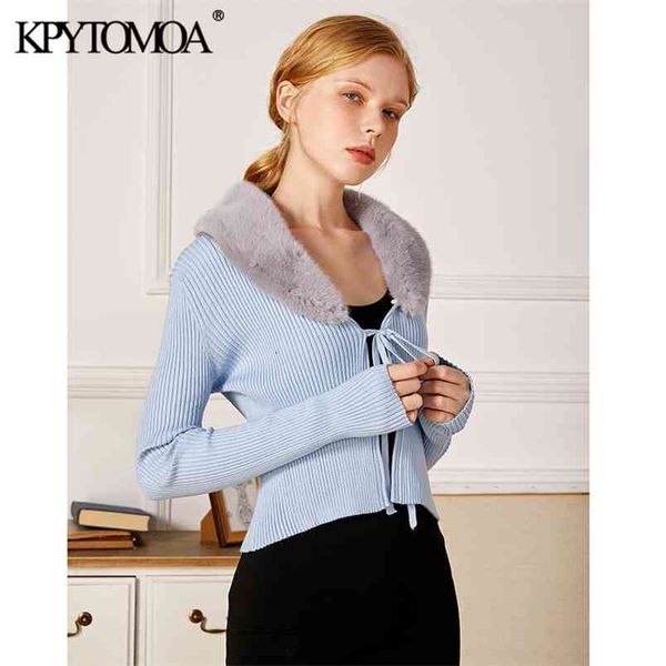 women fashion patchwork faux fur knitted cardigan sweater with tied long sleeve female outerwear chic 210420, White;black
women fashion patchwork faux fur knitted cardigan sweater with tied long sleeve female outerwear chic 210420, White;black