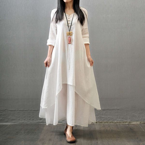 spring, summer, autumn, literature and art, chinese style, large size linen robe, v-neck, solid color, long sleeve, cotton dress,, Black;gray
spring, summer, autumn, literature and art, chinese style, large size linen robe, v-neck, solid color, long sleeve, cotton dress,, Black;gray