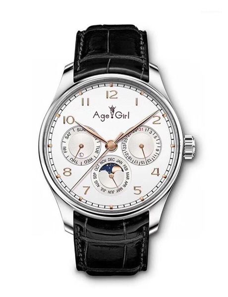 wristwatches men stainless steel automatic mechanical watch moonphase daydate sapphire sport silver black blue leather, Slivery;brown
wristwatches men stainless steel automatic mechanical watch moonphase daydate sapphire sport silver black blue leather, Slivery;brown