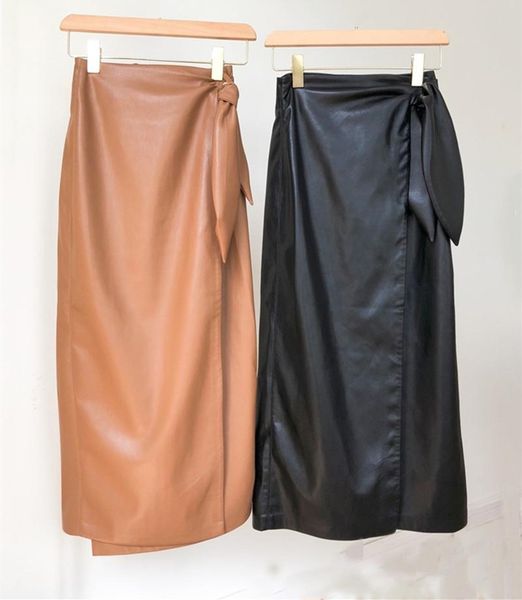 skirts brand fashion women high luxury spring vintage elegant bow one piece lace-up wrapped long leather skirt, Black
skirts brand fashion women high luxury spring vintage elegant bow one piece lace-up wrapped long leather skirt, Black