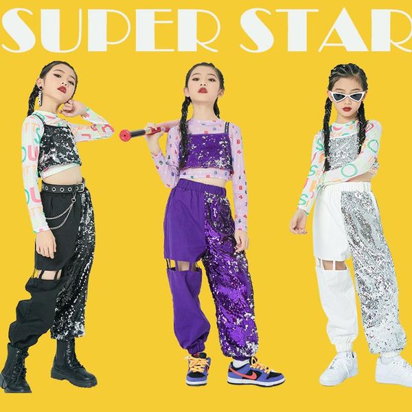 kids hip hop street dance clothes girls jazz costumes sequin wear suits modern stage performance rave outfit, Black;red
kids hip hop street dance clothes girls jazz costumes sequin wear suits modern stage performance rave outfit, Black;red