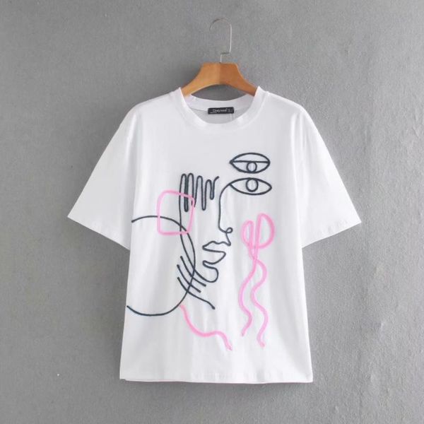 summer women chic embroidery short sleeve white knitted t shirt casual female o neck loose t1509 women's t-shirt
summer women chic embroidery short sleeve white knitted t shirt casual female o neck loose t1509 women's t-shirt
