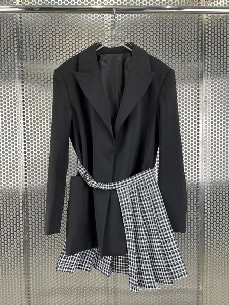 women's suits & blazers 2021fw autumn luxury women plaid patchwork pleated blazer ladies fashion jacket coat ddxgz2 7.15, White;black
women's suits & blazers 2021fw autumn luxury women plaid patchwork pleated blazer ladies fashion jacket coat ddxgz2 7.15, White;black