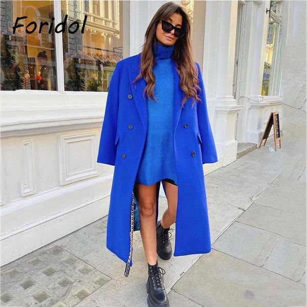 women's wool & blends foridol double breasted blue trench coat women autumn winter long straight turn down collar jacket 2021, Black
women's wool & blends foridol double breasted blue trench coat women autumn winter long straight turn down collar jacket 2021, Black