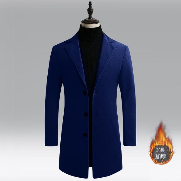 men's wool & blends 2021 autumn winter woolen coats male slim long jacket fashion boutique solid trench coat plus size, Black
men's wool & blends 2021 autumn winter woolen coats male slim long jacket fashion boutique solid trench coat plus size, Black