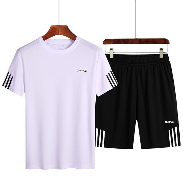 2021 sports summer leisure sportswear short sleeve men's three bars football basketball suit, Gray
2021 sports summer leisure sportswear short sleeve men's three bars football basketball suit, Gray