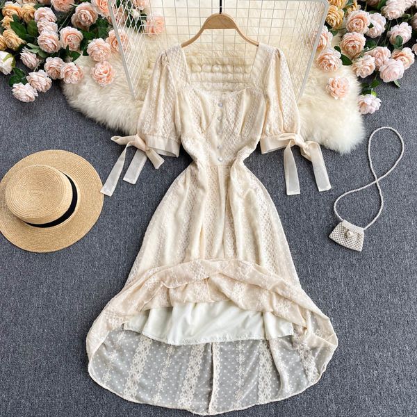 summer women vintage embroidery square collar long dress ladies lace high waist a-line slim elegant robe 210513, Black;gray
summer women vintage embroidery square collar long dress ladies lace high waist a-line slim elegant robe 210513, Black;gray