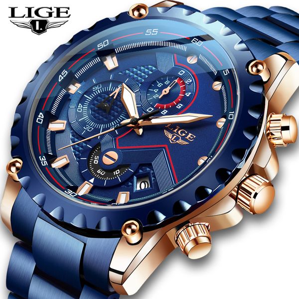 lige new watch men brand luxury mens watches sport stainless steel waterproof business date quartz watches relogio masculino, Silver
lige new watch men brand luxury mens watches sport stainless steel waterproof business date quartz watches relogio masculino, Silver