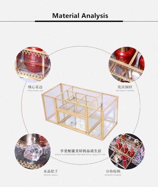 bathroom storage & organization glass makeup organizer cosmetic with golden covered edge pencil box perfume tools lipstick
bathroom storage & organization glass makeup organizer cosmetic with golden covered edge pencil box perfume tools lipstick