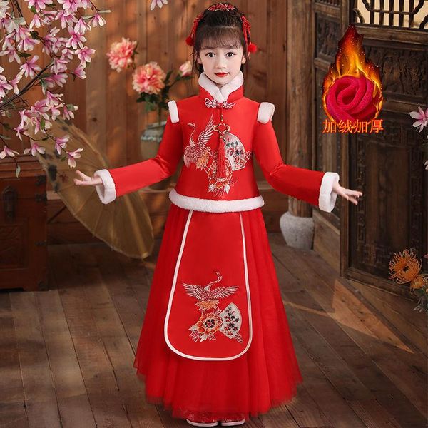 ethnic clothing winter girls' cheongsam dresses chinese style retro embroidery children's tang dress year traditional party costum, Red
ethnic clothing winter girls' cheongsam dresses chinese style retro embroidery children's tang dress year traditional party costum, Red