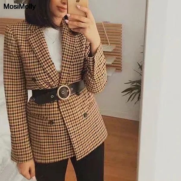 women's suits & blazers vintage blazer woman autumn plaid blazer coats outerwear women double breasted blaser female e3p5, White;black
women's suits & blazers vintage blazer woman autumn plaid blazer coats outerwear women double breasted blaser female e3p5, White;black
