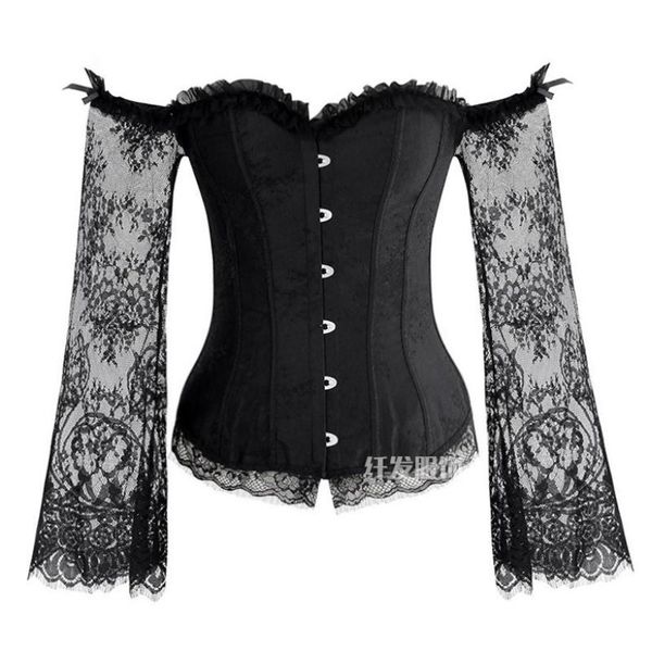 women's shapers sapubonva corset for women with sleeves vintage style victorian retro burlesque lace and bustiers vest fashion white, Black;white
women's shapers sapubonva corset for women with sleeves vintage style victorian retro burlesque lace and bustiers vest fashion white, Black;white