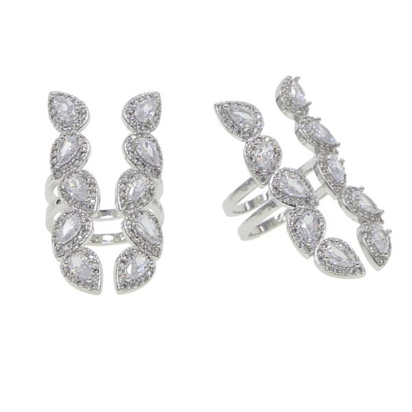 wedding rings mulity big drop cz paved long open finger with silver plated women lady fashion engagement ring jewelry gift, Slivery;golden 
wedding rings mulity big drop cz paved long open finger with silver plated women lady fashion engagement ring jewelry gift, Slivery;golden