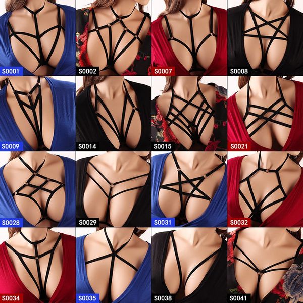 body harness black crop cage bra lingerie harness garter belt harness bra punk goth festival rave wear for women, Black;white
body harness black crop cage bra lingerie harness garter belt harness bra punk goth festival rave wear for women, Black;white