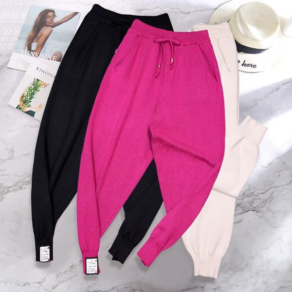 women's pants & capris knitted casual sweater women high waist autumn and winter loose thick harlan, Black;white
women's pants & capris knitted casual sweater women high waist autumn and winter loose thick harlan, Black;white