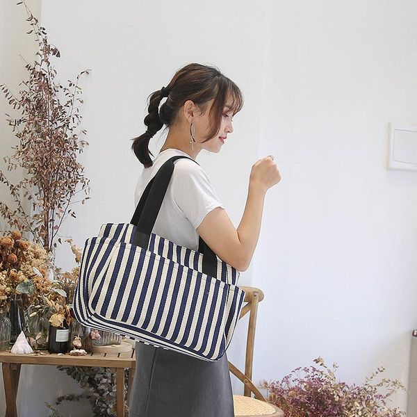 diaper bags mommy bag striped canvas shoulder all-match casual large-capacity shopping handbag
diaper bags mommy bag striped canvas shoulder all-match casual large-capacity shopping handbag