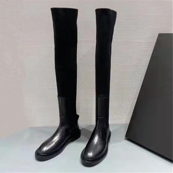 boots 2021 autumn/winter knitted sweater women's socks stretch knit tube leather stitching motorcycle, Black
boots 2021 autumn/winter knitted sweater women's socks stretch knit tube leather stitching motorcycle, Black