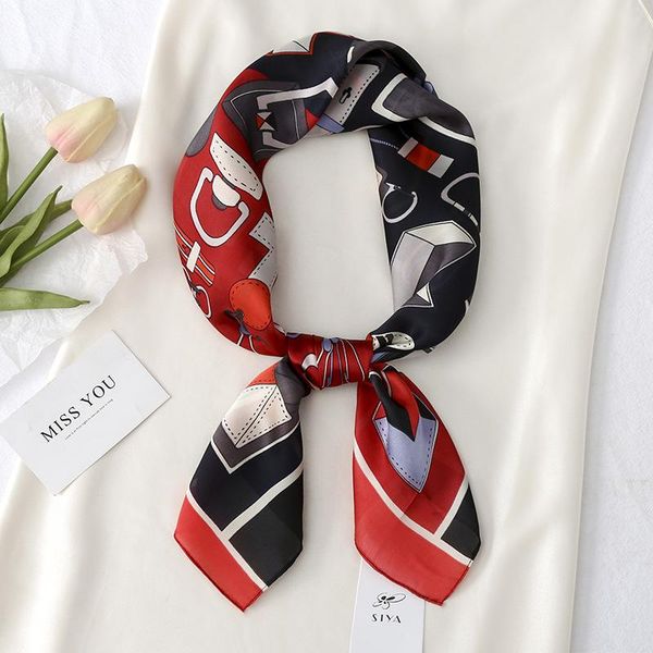 scarves small square scarf silk spring / summer 2021 geometric printed satin professional shawl, Blue;gray
scarves small square scarf silk spring / summer 2021 geometric printed satin professional shawl, Blue;gray
