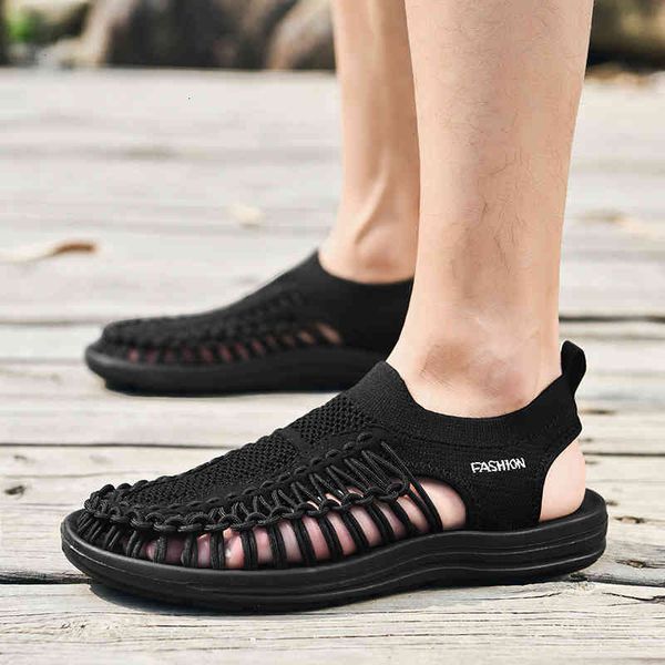 sandals men summer shoes men's mesh hollow breathable flip flops fashion beach sli e6jh, Black
sandals men summer shoes men's mesh hollow breathable flip flops fashion beach sli e6jh, Black