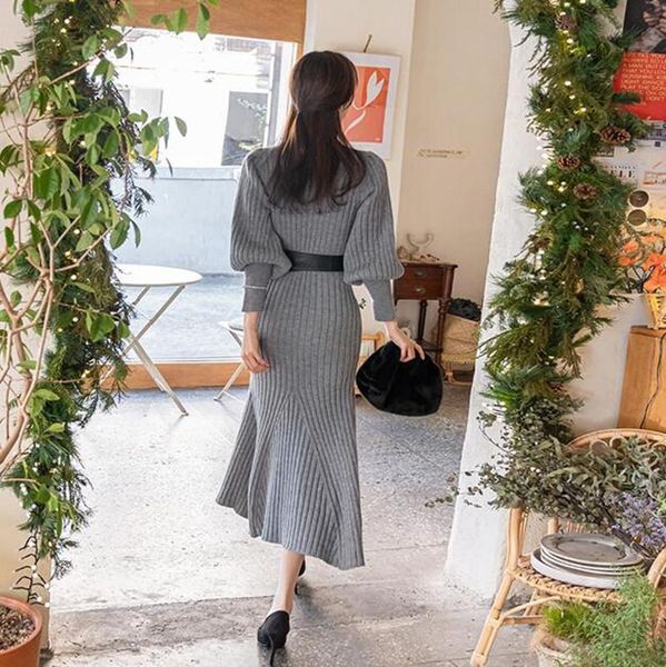 casual dresses knitted dress for women warm winter turtleneck sweater long gray lantern sleeve pu belt slim bodycon vestidos 7zgq, Black;gray
casual dresses knitted dress for women warm winter turtleneck sweater long gray lantern sleeve pu belt slim bodycon vestidos 7zgq, Black;gray