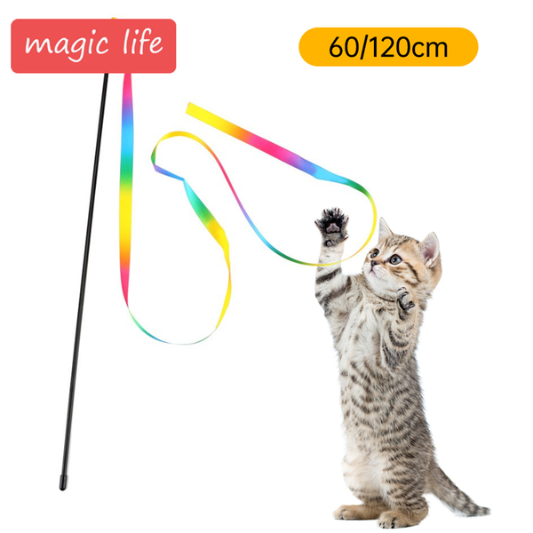 funny cat stick pet toy 60/120cm teaser feather toys kitten colorful rod plastic interactive supplies
funny cat stick pet toy 60/120cm teaser feather toys kitten colorful rod plastic interactive supplies