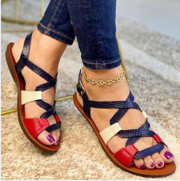 sandals casual women's solid color open toe classic cross vamp fashion all-match flat-bottomed 2021, Black
sandals casual women's solid color open toe classic cross vamp fashion all-match flat-bottomed 2021, Black