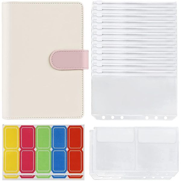 gift wrap 14 binder pockets a6 with leather sleeve, 6-ring budget binder, cash envelope, money-saving
gift wrap 14 binder pockets a6 with leather sleeve, 6-ring budget binder, cash envelope, money-saving