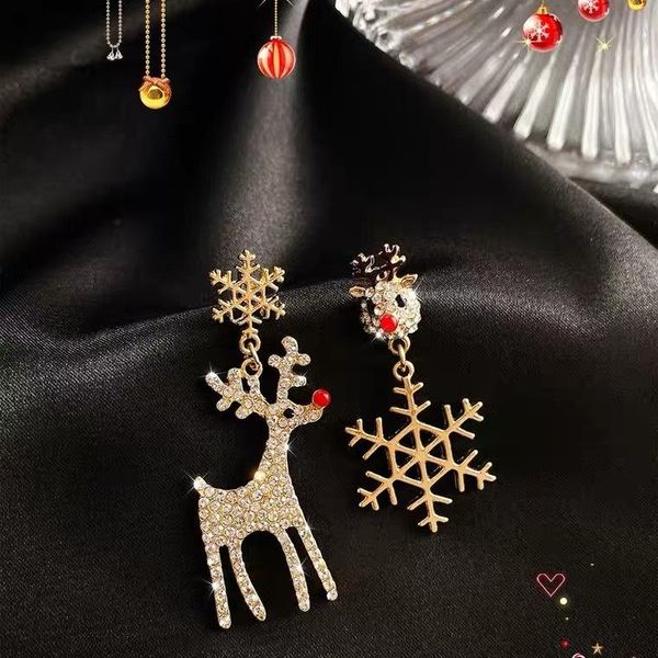 stud fashionable christmas snowflake gifts retro s925 advanced sense geometric asymmetric reindeer earrings trend, Golden;silver
stud fashionable christmas snowflake gifts retro s925 advanced sense geometric asymmetric reindeer earrings trend, Golden;silver