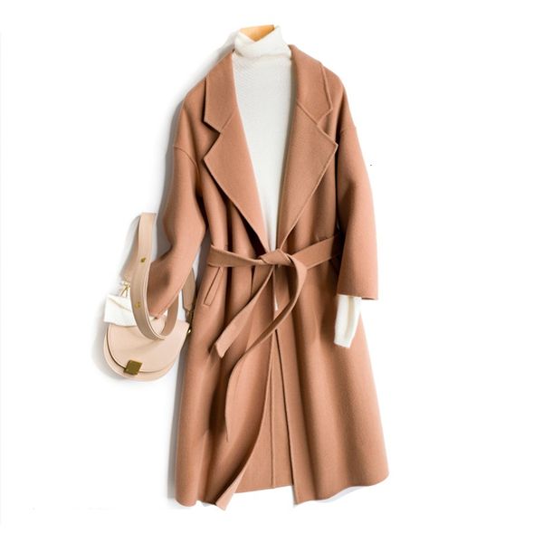 women's jackets autumn winter double-sided wool coat fashion long office ladies woolen overcoat elegant with belt outerwear 976c, Black;brown
women's jackets autumn winter double-sided wool coat fashion long office ladies woolen overcoat elegant with belt outerwear 976c, Black;brown