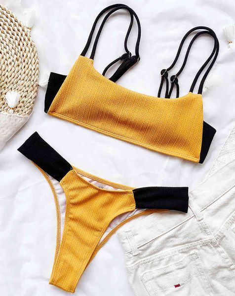 new splicing ribbed 2021 women swimsuit female thong swimwear two pieces bikini set brazilian bather bathing suit swimb
new splicing ribbed 2021 women swimsuit female thong swimwear two pieces bikini set brazilian bather bathing suit swimb