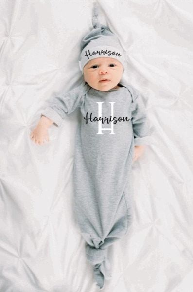 family matching outfits custom baby boy knotted gown + hat personalized sleeper onesie born coming home outfit pajamas set, Blue
family matching outfits custom baby boy knotted gown + hat personalized sleeper onesie born coming home outfit pajamas set, Blue