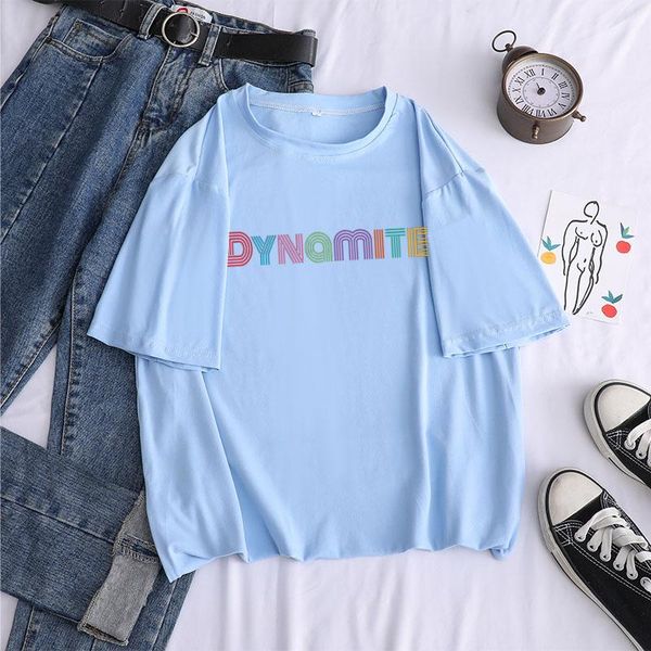 women's t-shirt 2021 korea harajuku hoodies dynamite bangtan boy short sleeve k women round neck turtle neck tee, White
women's t-shirt 2021 korea harajuku hoodies dynamite bangtan boy short sleeve k women round neck turtle neck tee, White