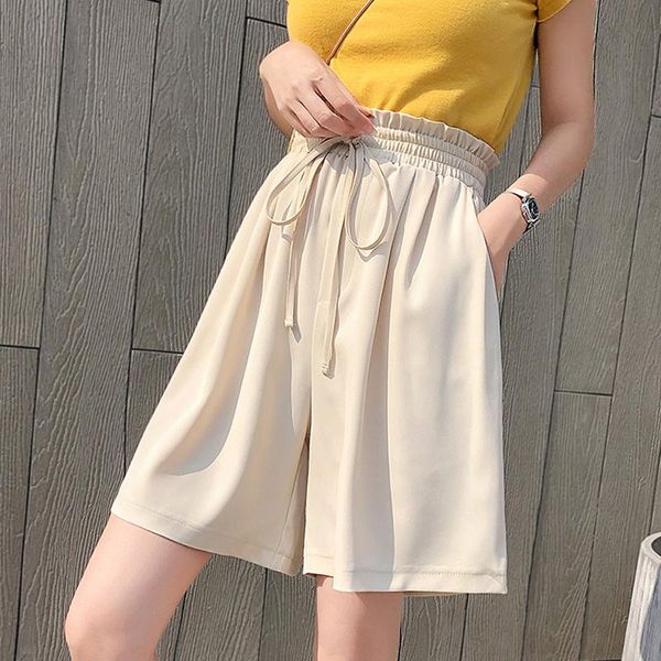 women's shorts knee length streetwear wide leg skirt women elegant loose straight high waist feminino midi ladies, White;black
women's shorts knee length streetwear wide leg skirt women elegant loose straight high waist feminino midi ladies, White;black
